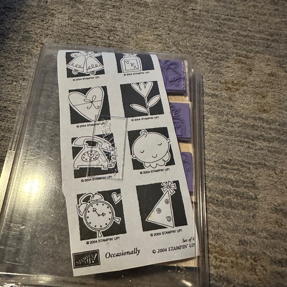 Stampin Up Lot Wood Mount Rubber Stamp Sets NEW Unused 2002-2005 - Picture 5 of 9